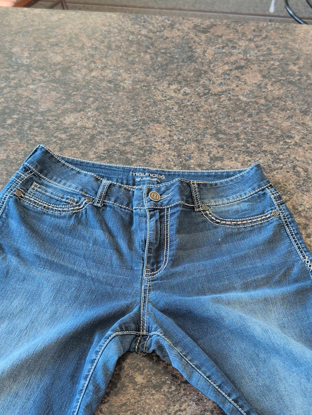 Maurices Medium Blue Skinny Jeans with Contrast Stitching